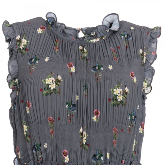 🍒NWT🍒 TED BAKER SMOCK MIDI DRESS - Picture 2 of 14